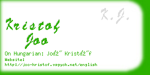 kristof joo business card